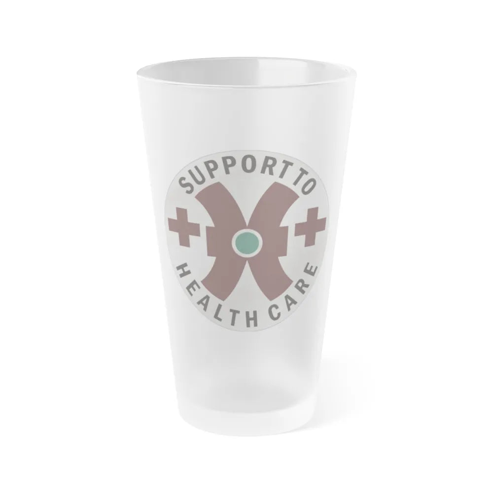 16 Medical Battalion (U.S. Army) Frosted Pint Glass 16oz-Go Mug Yourself