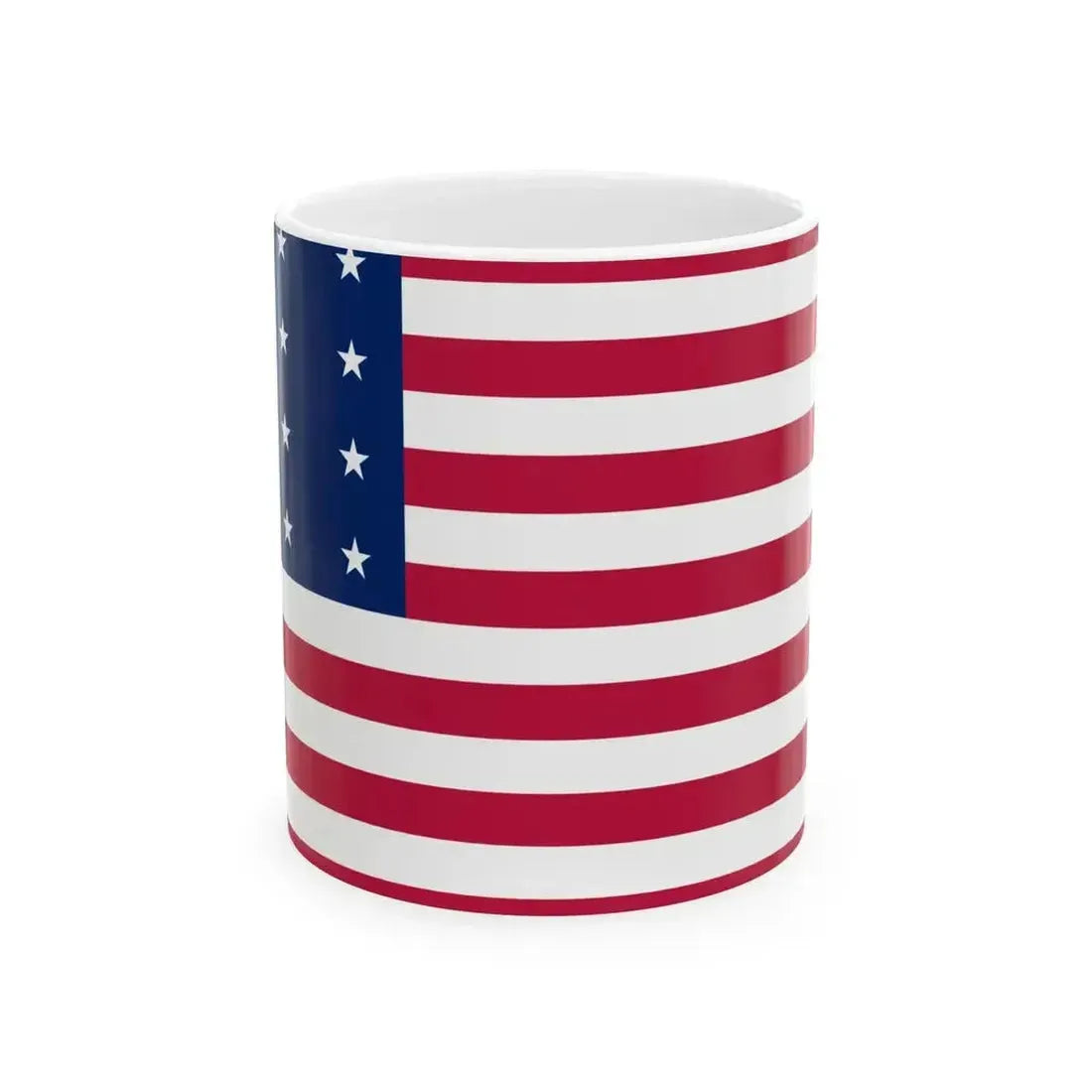 16 Star US Flag Unofficial (United States) White Coffee Mug 11oz - Go Mug Yourself