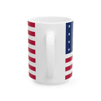16 Star US Flag Unofficial (United States) White Coffee Mug - Go Mug Yourself