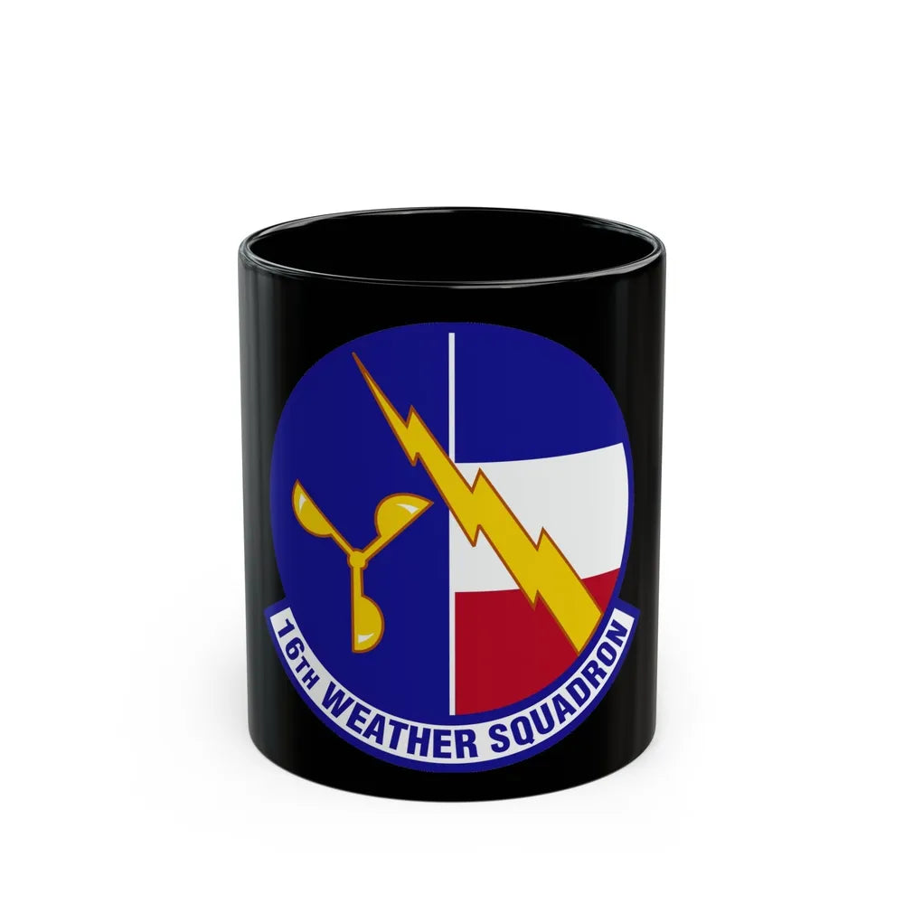 16 Weather Squadron AFWA (U.S. Air Force) Black Coffee Mug-11oz-Go Mug Yourself