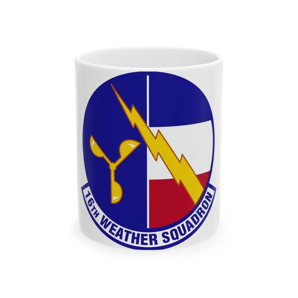 16 Weather Squadron AFWA (U.S. Air Force) White Coffee Mug-11oz-Go Mug Yourself