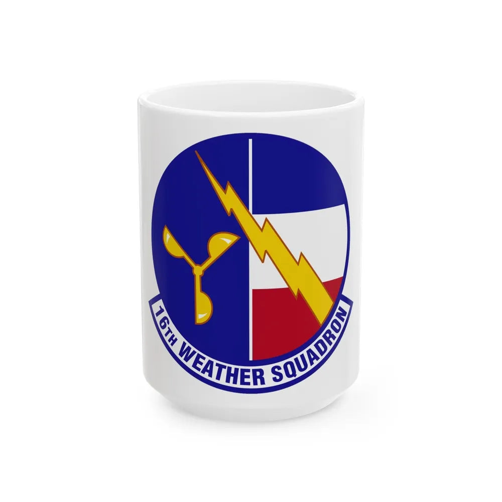 16 Weather Squadron AFWA (U.S. Air Force) White Coffee Mug-15oz-Go Mug Yourself