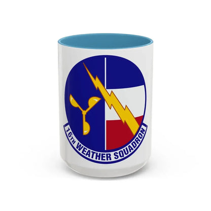 16 Weather Squadron AFWA (U.S. Air Force) Accent Coffee Mug 15oz Light Blue - Go Mug Yourself
