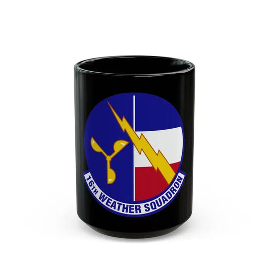 16 Weather Squadron AFWA (U.S. Air Force) Black Coffee Mug 15oz - Go Mug Yourself