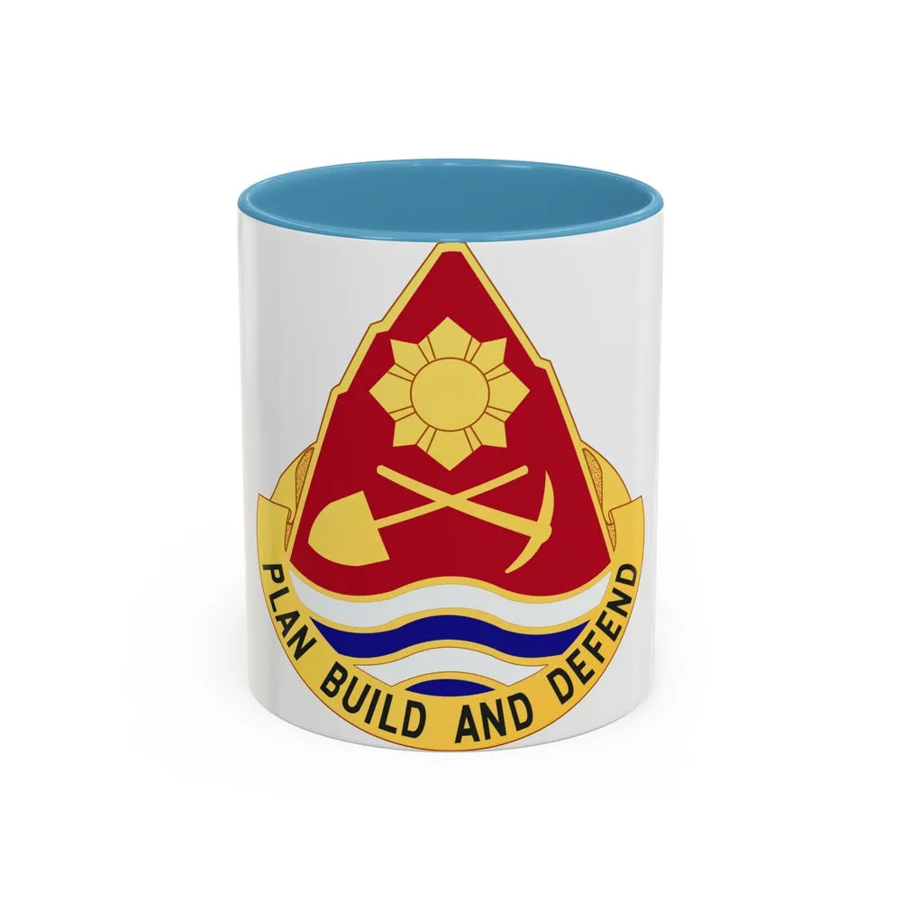 160 Engineer Group (U.S. Army) Accent Coffee Mug-11oz-Light Blue-Go Mug Yourself