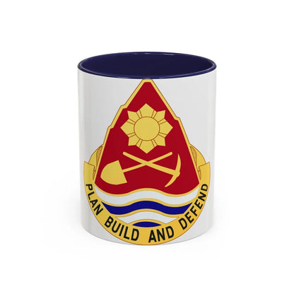 160 Engineer Group (U.S. Army) Accent Coffee Mug-11oz-Navy-Go Mug Yourself