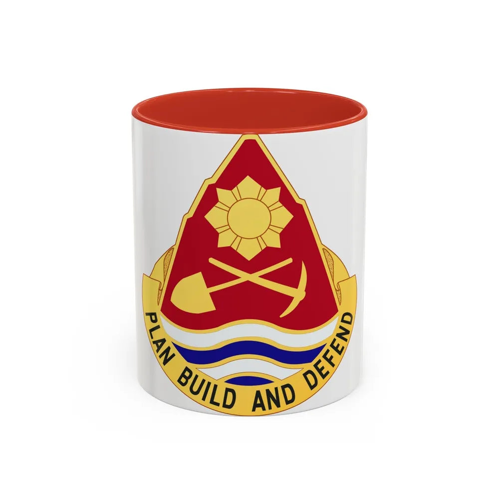 160 Engineer Group (U.S. Army) Accent Coffee Mug-11oz-Red-Go Mug Yourself