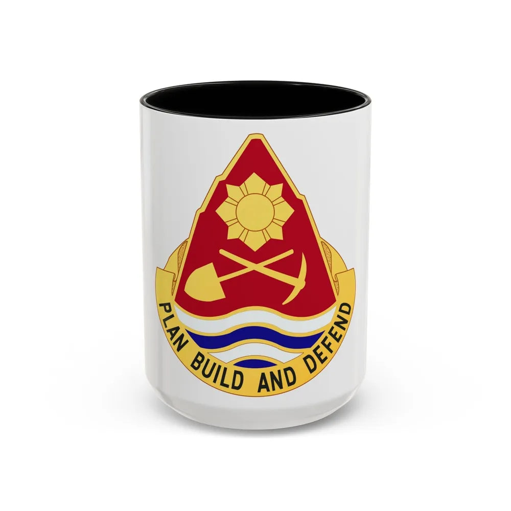 160 Engineer Group (U.S. Army) Accent Coffee Mug-15oz-Black-Go Mug Yourself