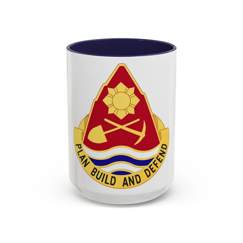 160 Engineer Group (U.S. Army) Accent Coffee Mug-15oz-Navy-Go Mug Yourself