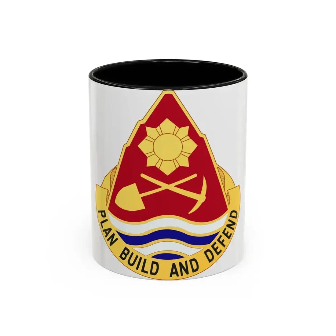 160 Engineer Group (U.S. Army) Accent Coffee Mug 11oz Black - Go Mug Yourself