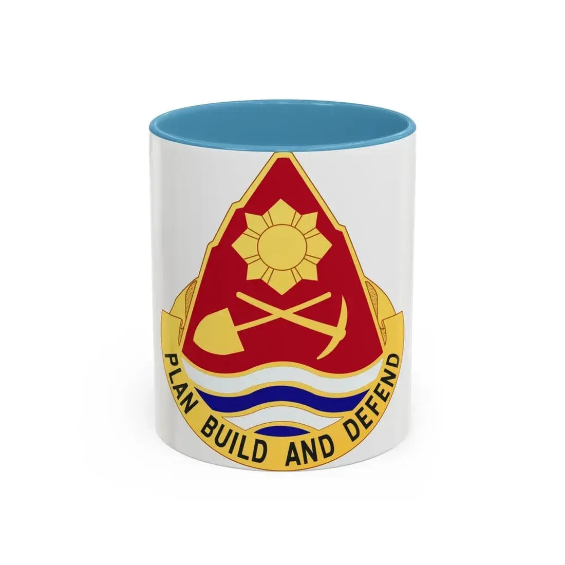 160 Engineer Group (U.S. Army) Accent Coffee Mug 11oz Light Blue - Go Mug Yourself