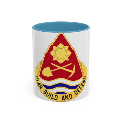 160 Engineer Group (U.S. Army) Accent Coffee Mug 11oz Light Blue - Go Mug Yourself
