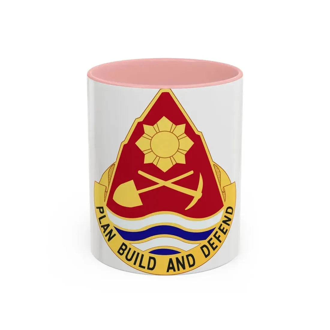 160 Engineer Group (U.S. Army) Accent Coffee Mug 11oz Pink - Go Mug Yourself