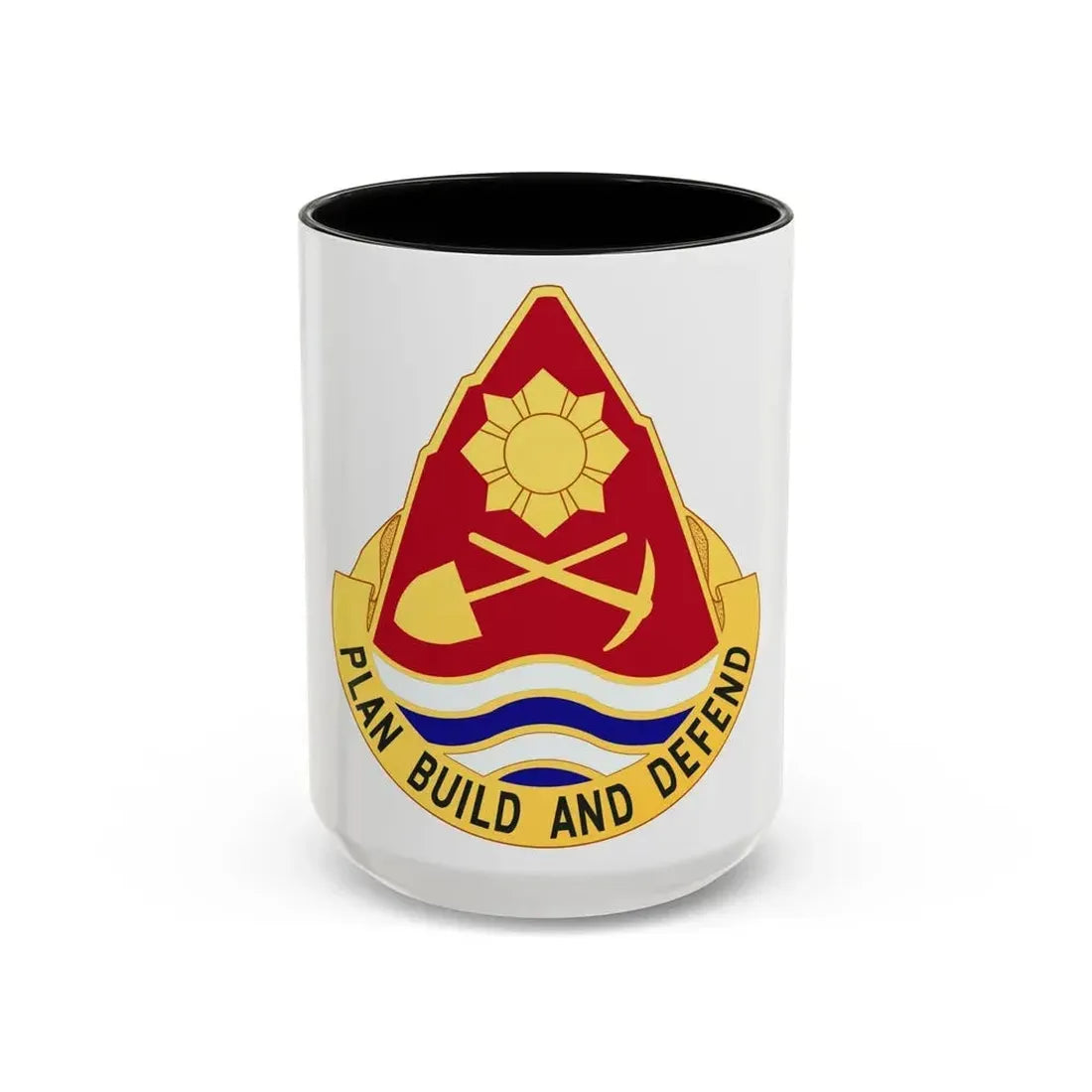 160 Engineer Group (U.S. Army) Accent Coffee Mug 15oz Black - Go Mug Yourself