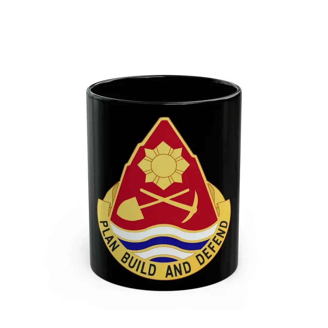 160 Engineer Group (U.S. Army) Black Coffee Mug 11oz - Go Mug Yourself