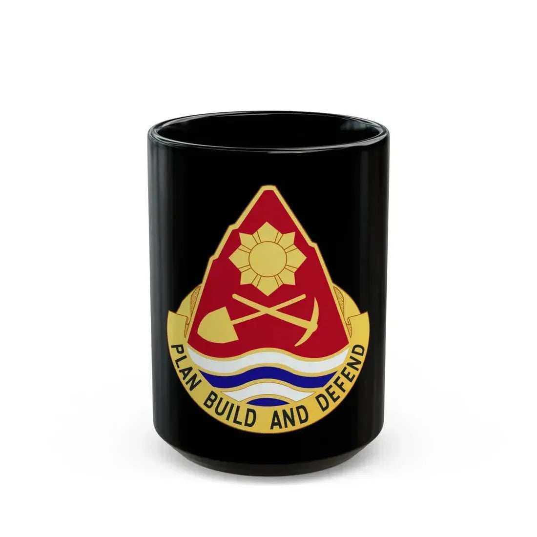 160 Engineer Group (U.S. Army) Black Coffee Mug 15oz - Go Mug Yourself