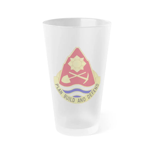 160 Engineer Group (U.S. Army) Frosted Pint Glass 16oz Default Title - Go Mug Yourself