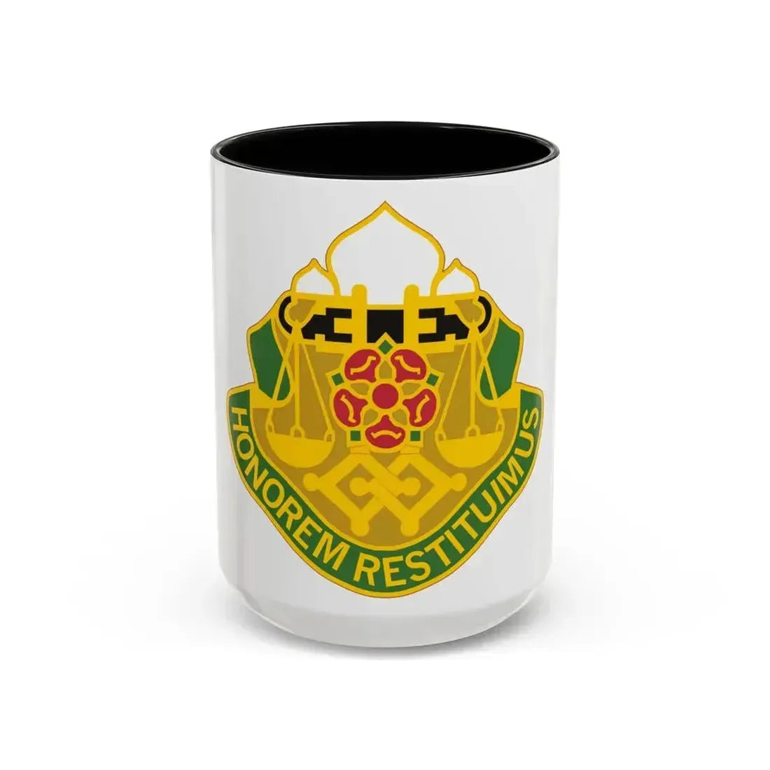 160 Military Police Battalion (U.S. Army) Accent Coffee Mug 15oz Black - Go Mug Yourself