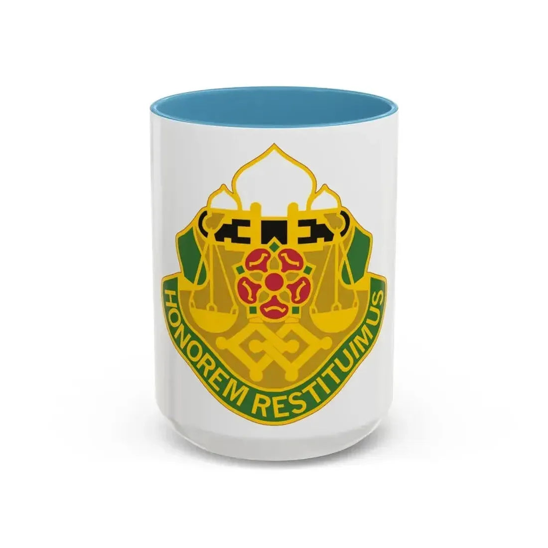 160 Military Police Battalion (U.S. Army) Accent Coffee Mug 15oz Light Blue - Go Mug Yourself