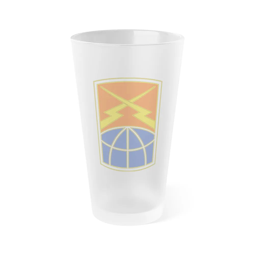 160 Signal Brigade 3 (U.S. Army) Frosted Pint Glass 16oz-Go Mug Yourself