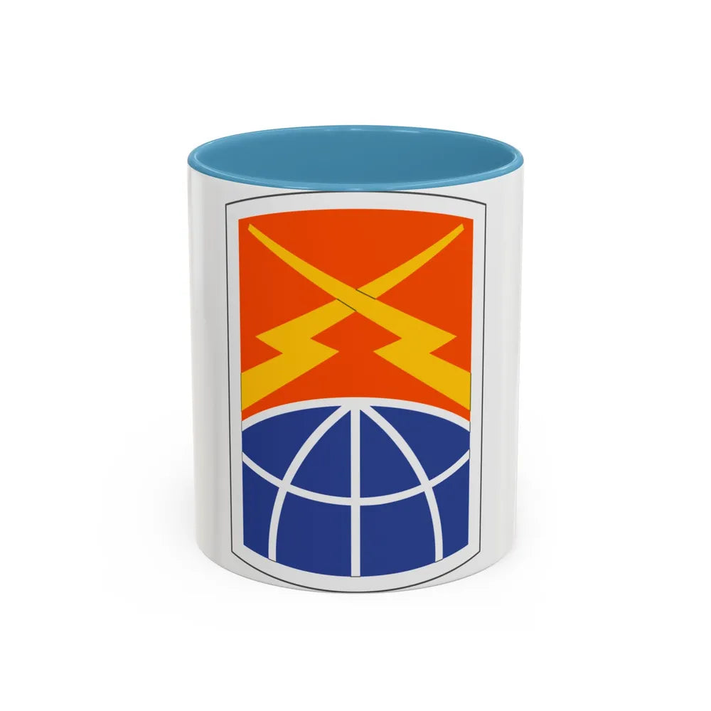 160 Signal Brigade (U.S. Army) Accent Coffee Mug-11oz-Light Blue-Go Mug Yourself