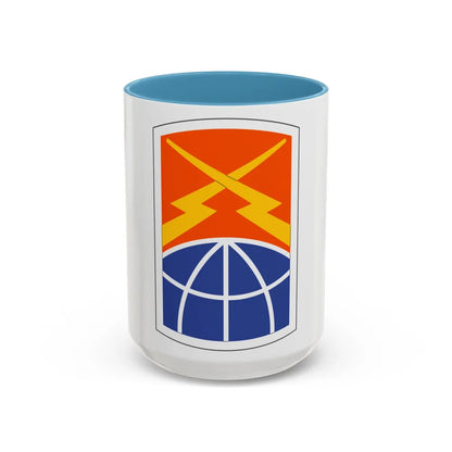 160 Signal Brigade (U.S. Army) Accent Coffee Mug-15oz-Light Blue-Go Mug Yourself