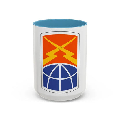 160 Signal Brigade (U.S. Army) Accent Coffee Mug 15oz Light Blue - Go Mug Yourself