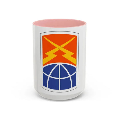 160 Signal Brigade (U.S. Army) Accent Coffee Mug 15oz Pink - Go Mug Yourself