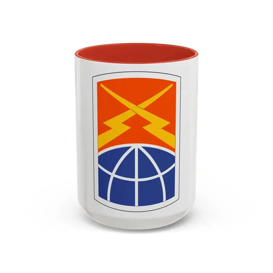 160 Signal Brigade (U.S. Army) Accent Coffee Mug 15oz Red - Go Mug Yourself