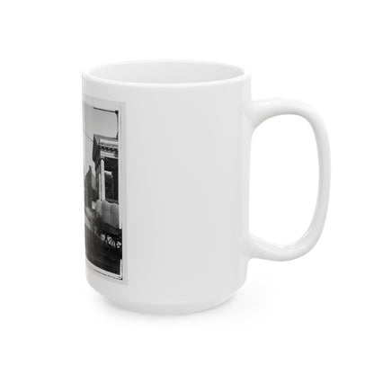 Warrenton, Va. Street In Front Of Courthouse (U.S. Civil War) White Coffee Mug