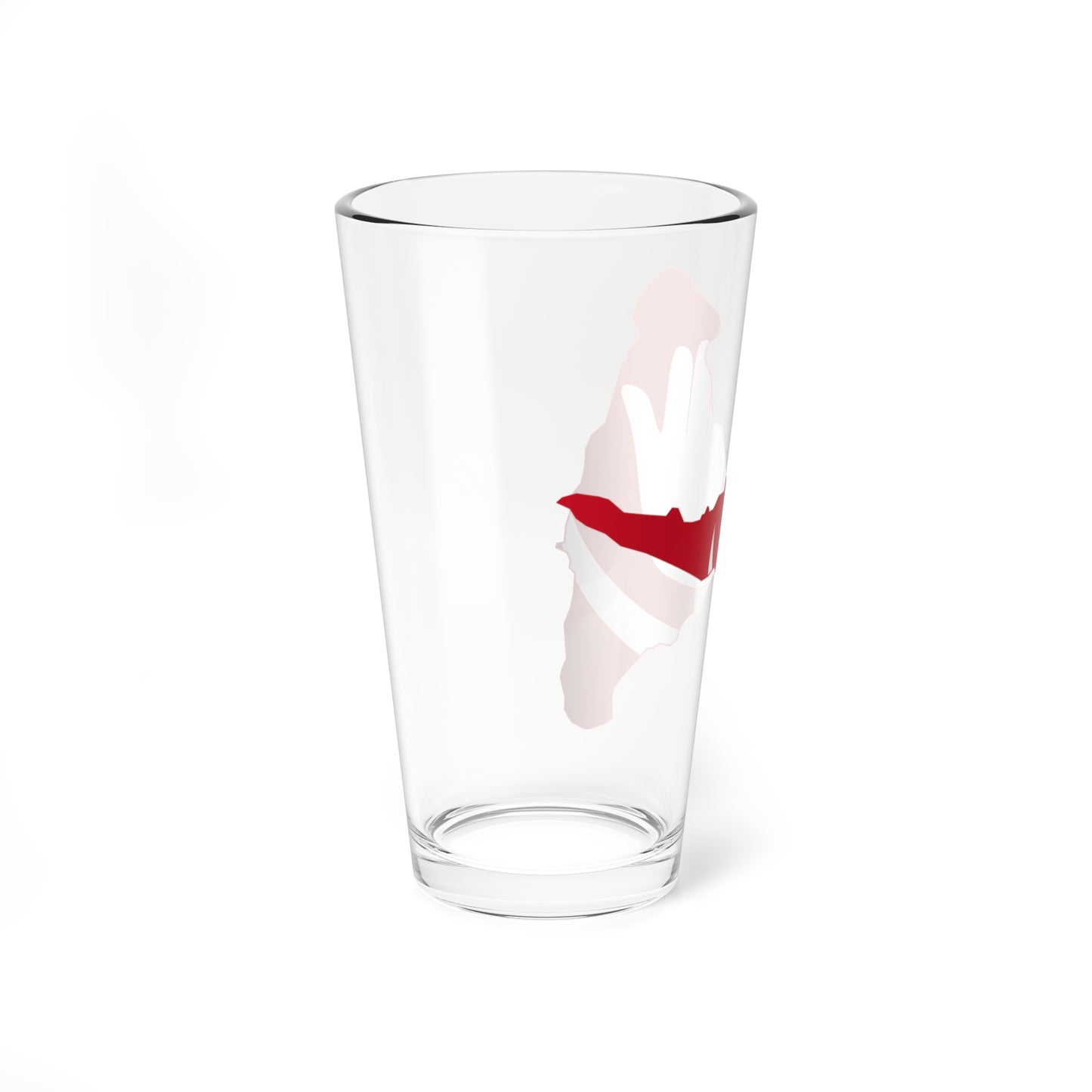 Flag map of Anjouan (Comoros) Pint Glass 16oz
