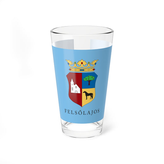 Flag of Felsolajos (Hungary) Pint Glass 16oz