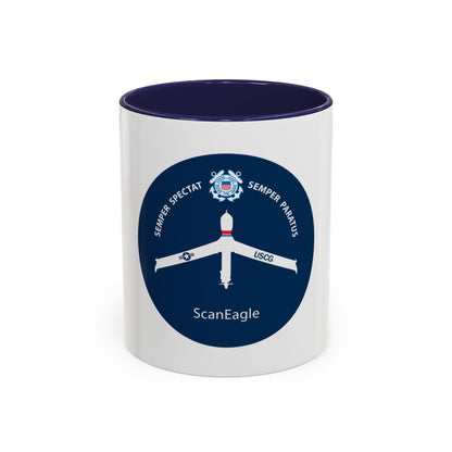 USCG Scan Eagle (U.S. Coast Guard) Accent Coffee Mug