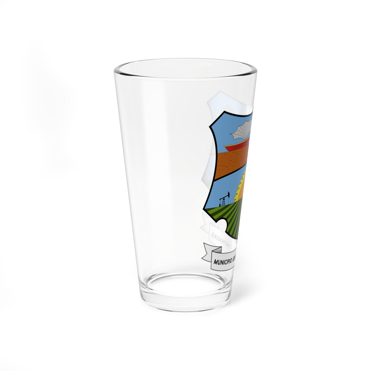 Escudo del Municipio Monagas Anzoátegui (Venezuela) (Coat of Arms) Pint Glass 16oz