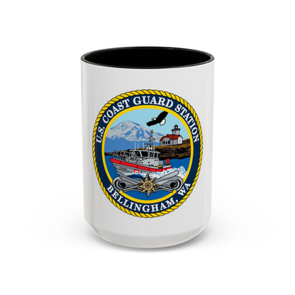 USCG Station Bellingham WA (U.S. Coast Guard) Accent Coffee Mug