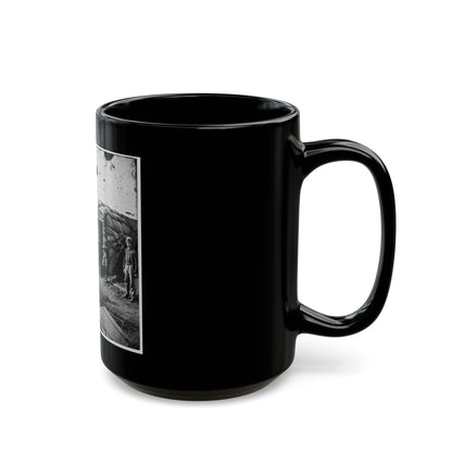 Fort Burnham, Va. (The Former Confederate Fort Harrison). Federal Soldiers In Front Of Bomb-Proof Headquarters (U.S. Civil War) Black Coffee Mug