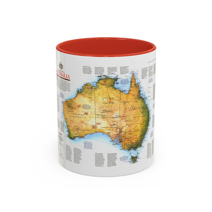 Australia - A Traveller's Look (1988) (Map) Accent Coffee Mug