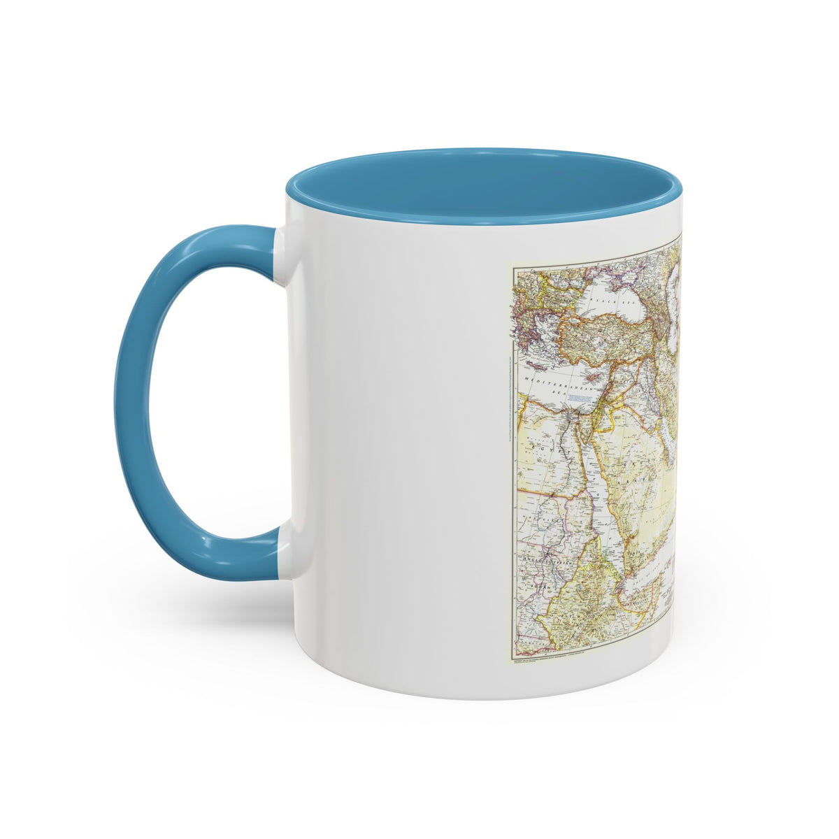 Asia - Southwest (1952) (Map) Accent Coffee Mug