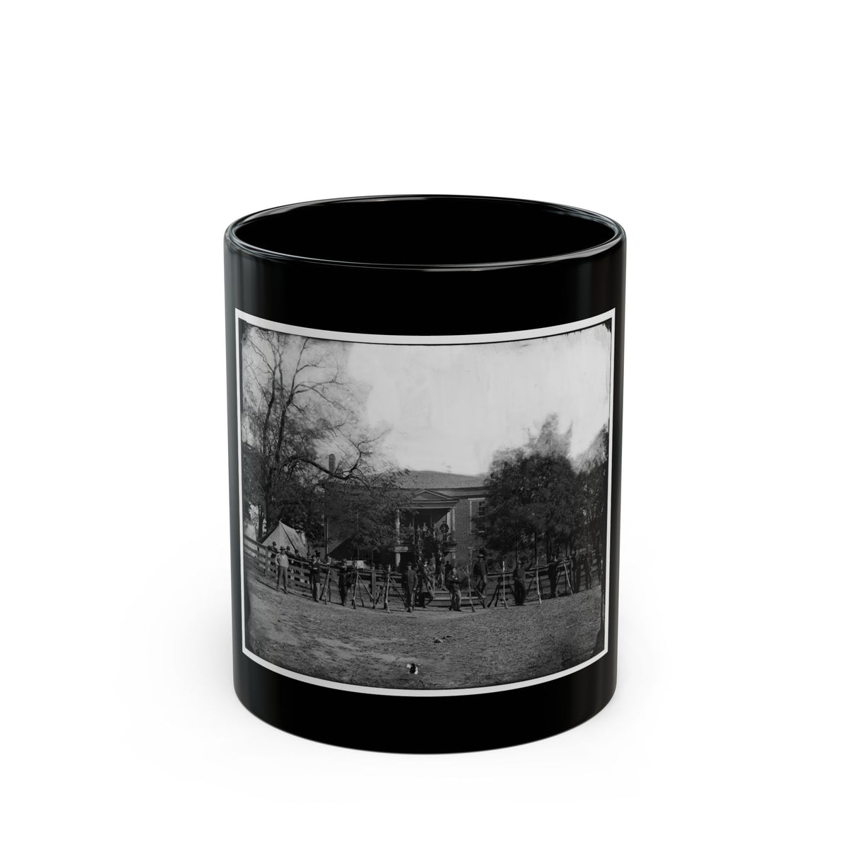 Appomattox Court House, Va. Federal Soldiers At The Courthouse (U.S. Civil War) Black Coffee Mug