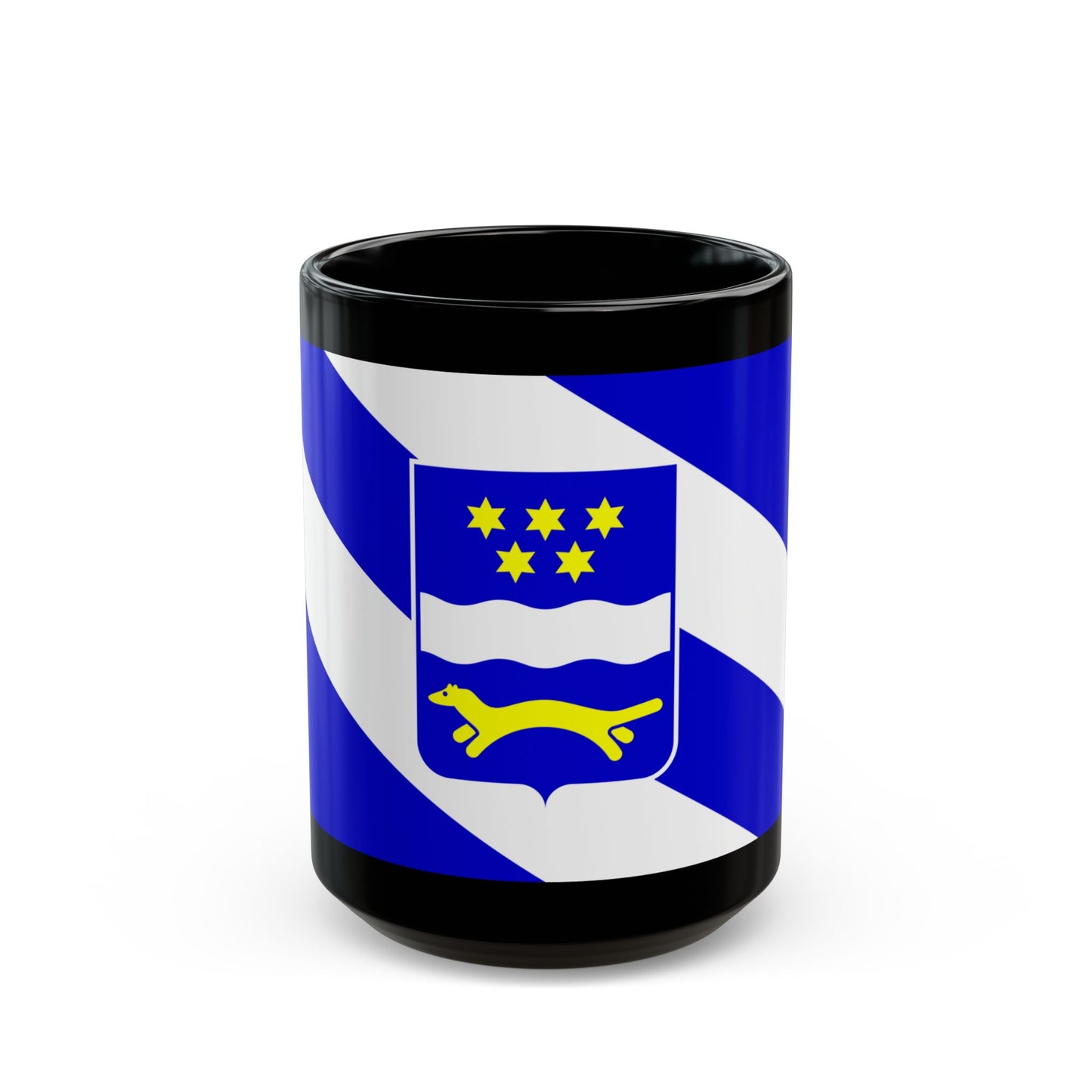 Flag of Brod Posavina County Croatia - Black Coffee Mug-15oz-Go Mug Yourself