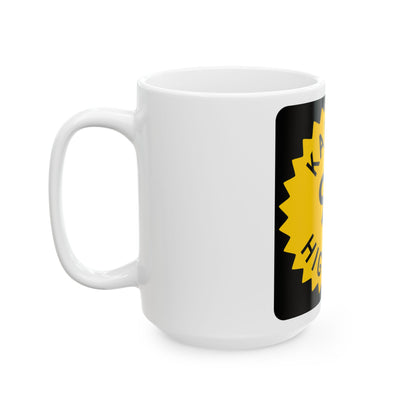 K-98 1948 (Kansas) (Road Sign) White Coffee Mug