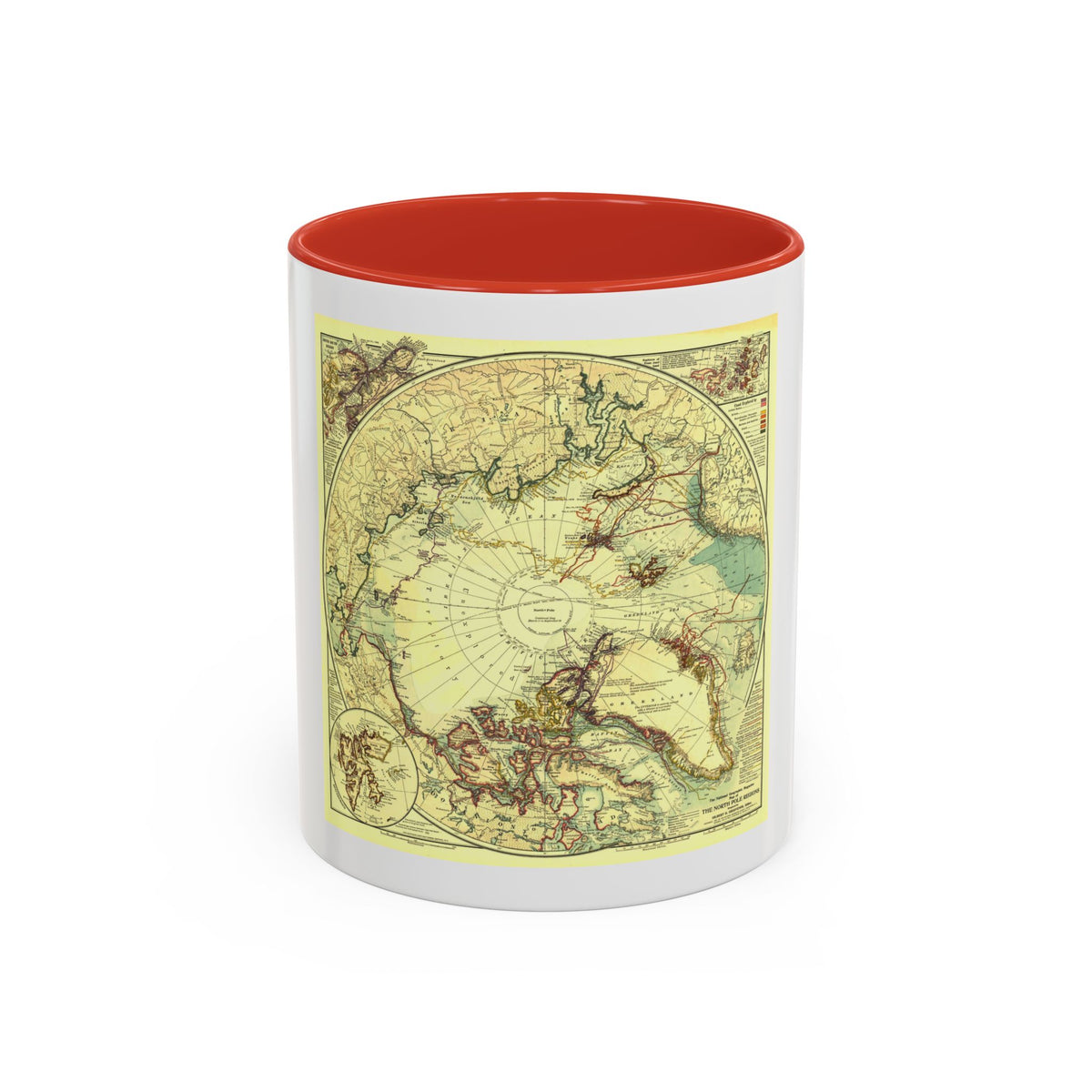North Pole (1907) (Map) Accent Coffee Mug