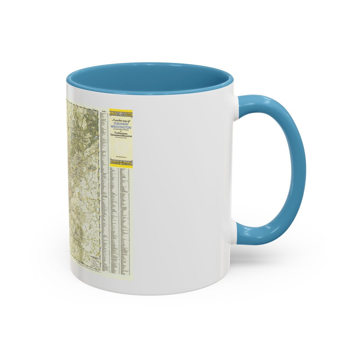 USA - Washington, Suburban (1948) (Map) Accent Coffee Mug