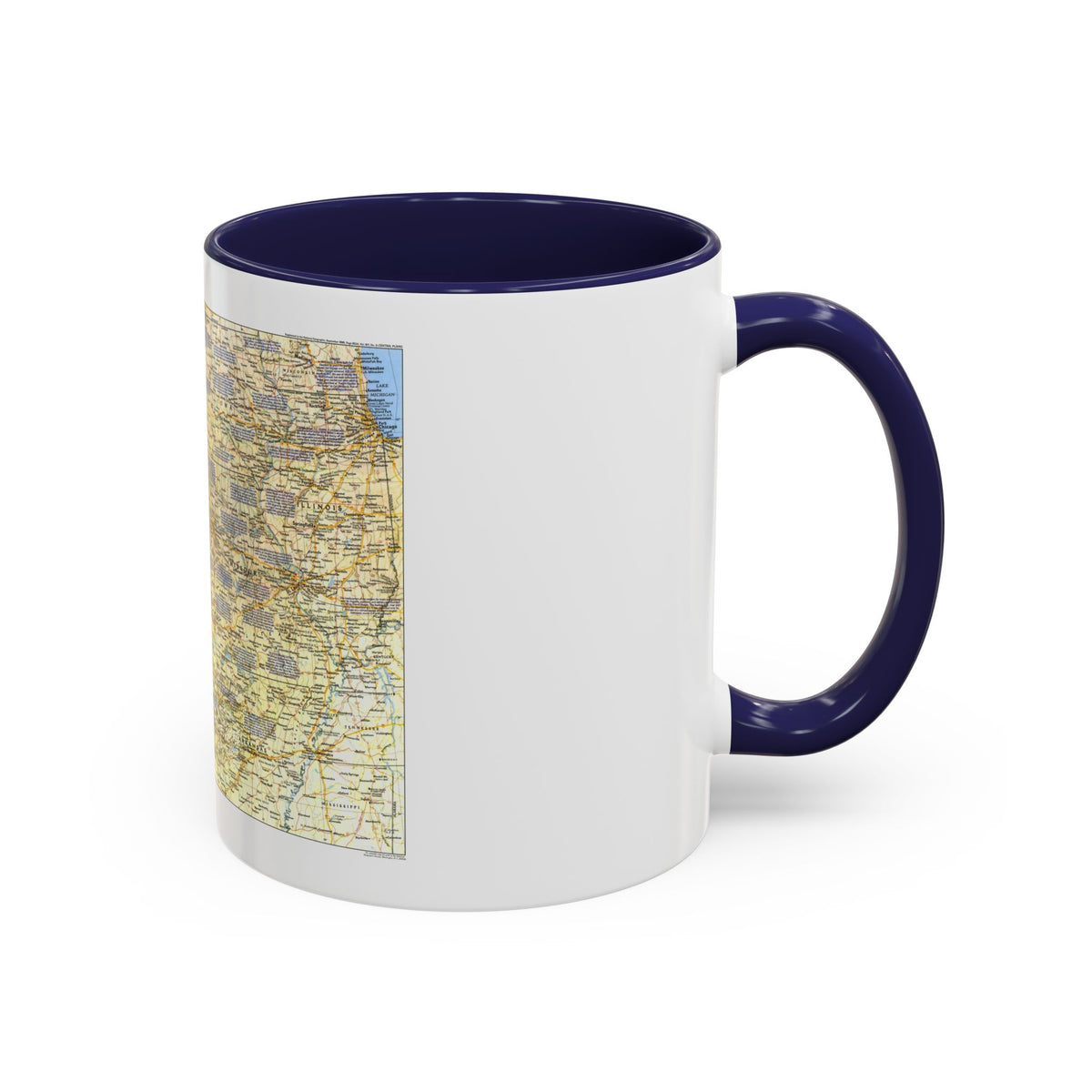 USA - Central Plains 1 (1985) (Map) Accent Coffee Mug