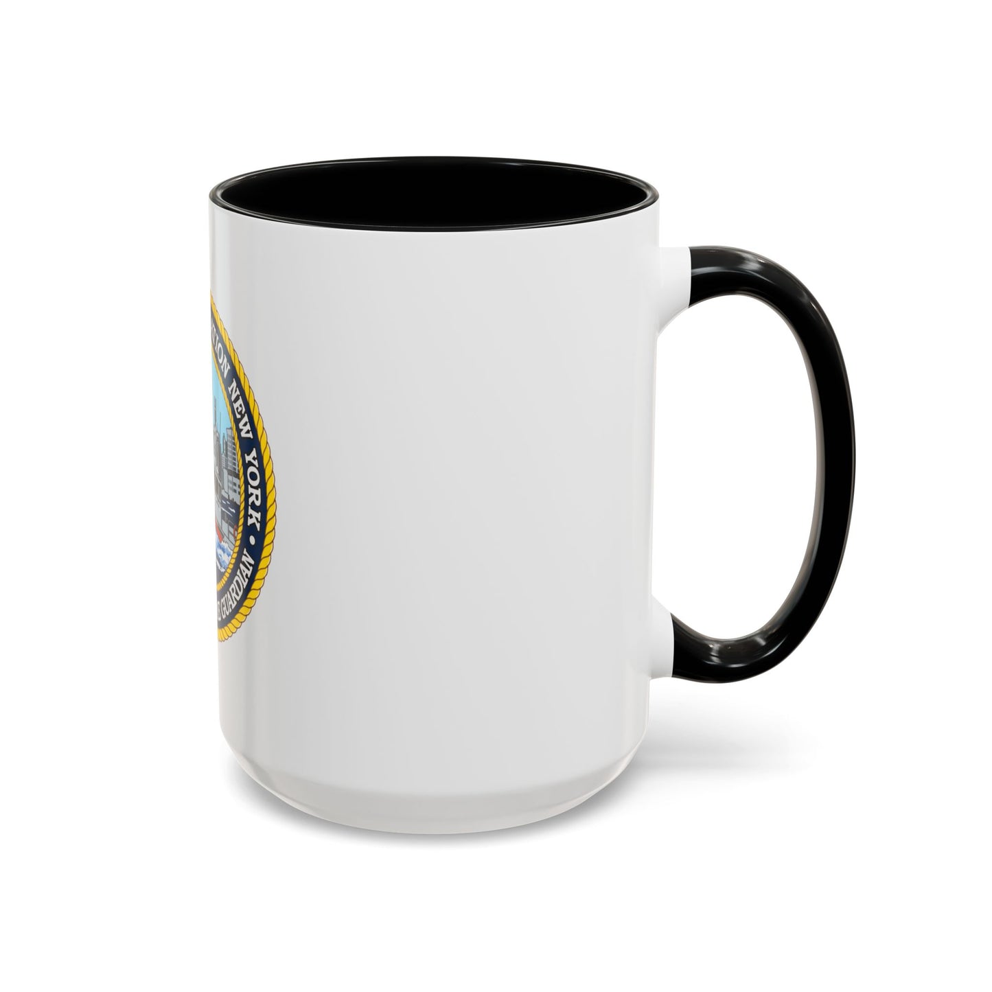 USCG Station New York (U.S. Coast Guard) Accent Coffee Mug