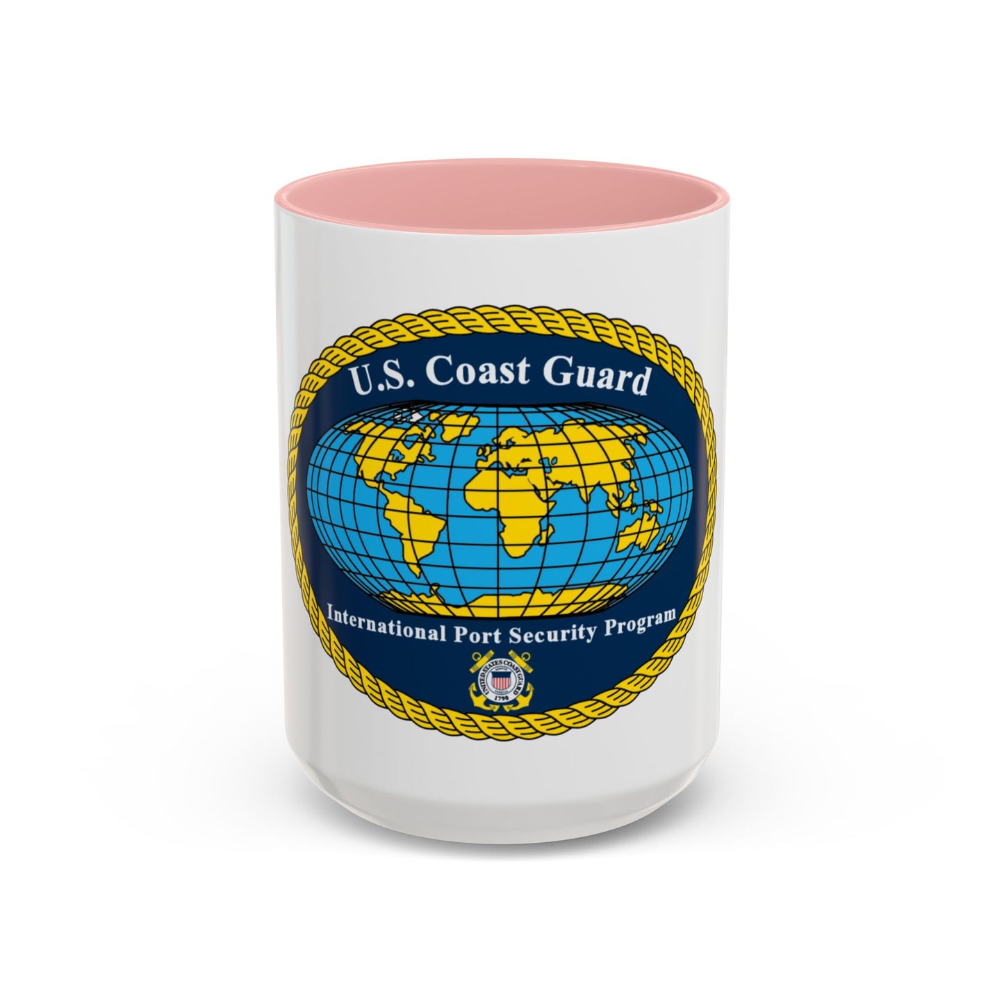 USCG International Port Security Program (U.S. Coast Guard) Accent Coffee Mug