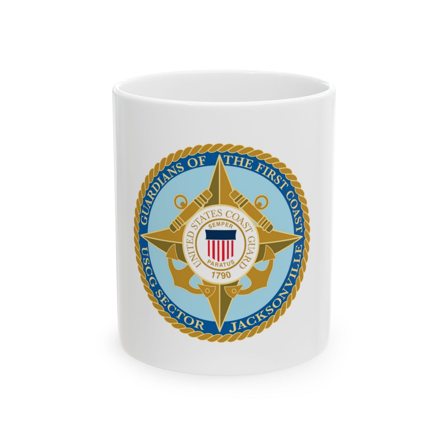 USCG Sector Jacksonville Guardians of the first coast (U.S. Coast Guard) White Coffee Mug