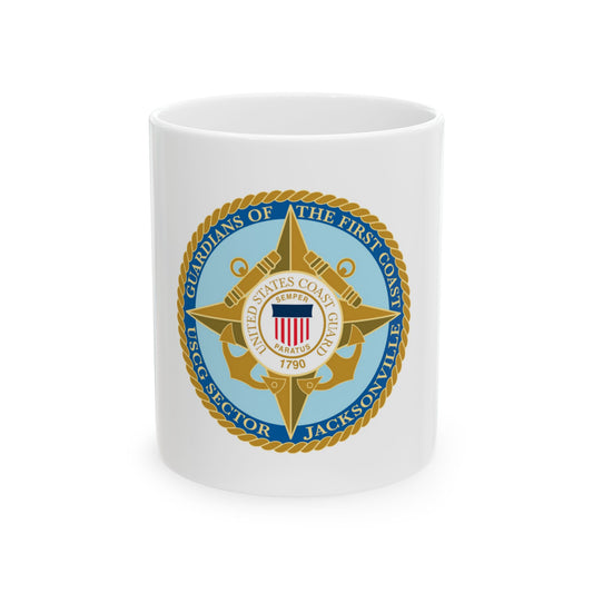 USCG Sector Jacksonville Guardians of the first coast (U.S. Coast Guard) White Coffee Mug