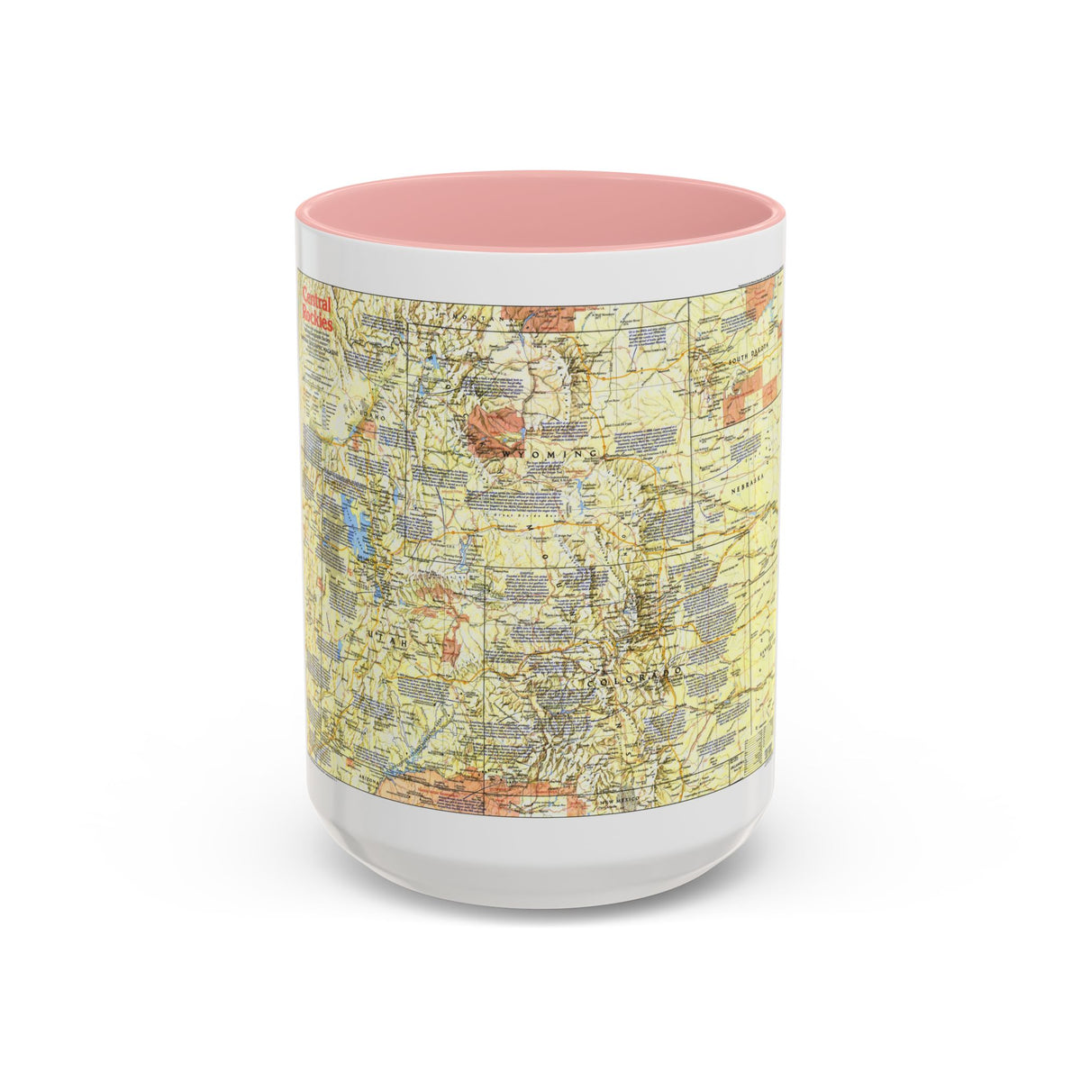 USA - Central Rockies 1 (1984) (Map) Accent Coffee Mug