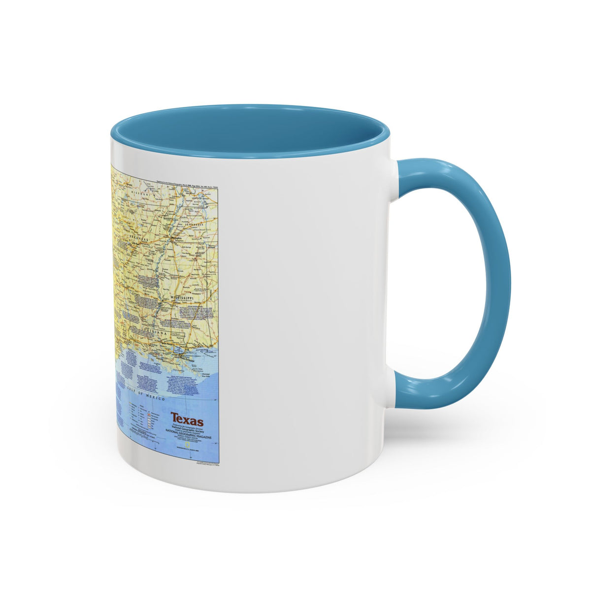 USA - Texas 1 (1986) (Map) Accent Coffee Mug